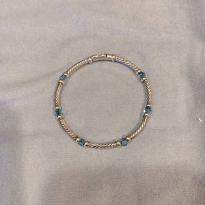David Yurman blue and silver bracelet